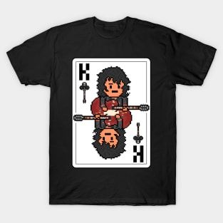 Pixelrockstars King of Clubs Playing Card T-Shirt